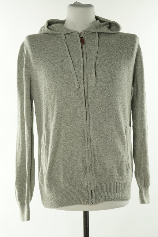 Sweter szary na suwak z kapturem - NEXT zdjęcie 1