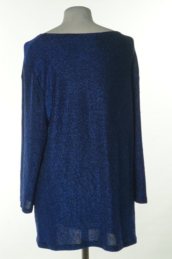 Bluzka czarno-niebieska połyskująca - CASAMIA zdjęcie 2