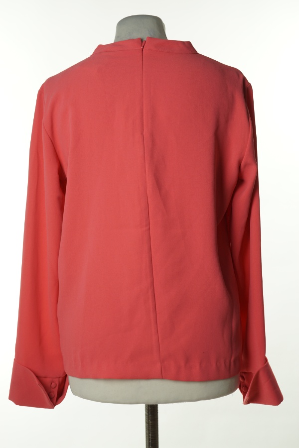 Bluzka różowa ze stójką, H&M - H&M zdjęcie 2