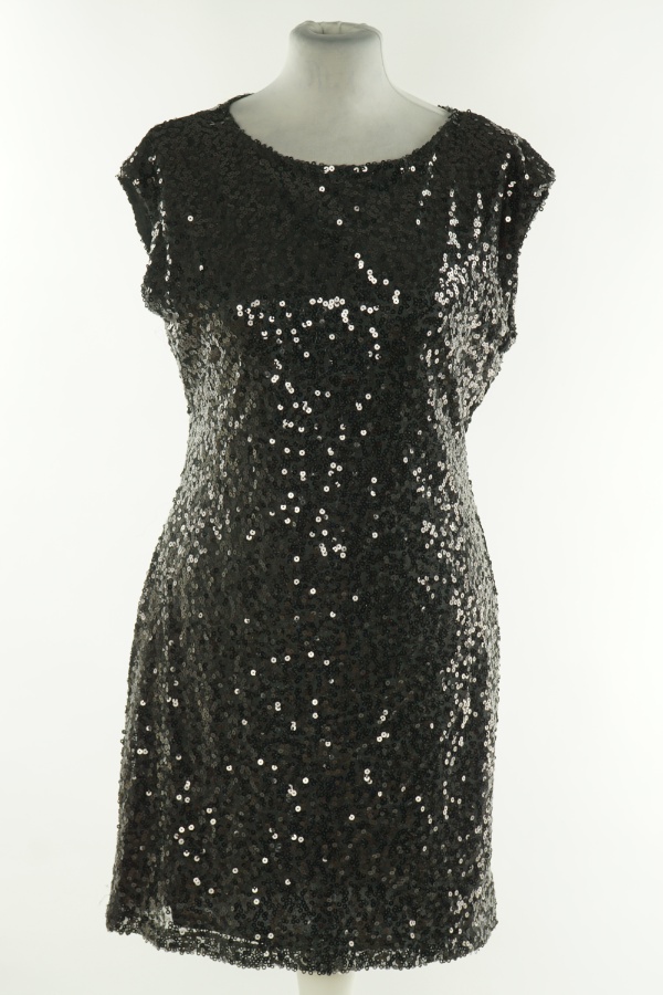 Sukienka czarna cekinowa z odkrytymi plecami - PRIMARK zdjęcie 1