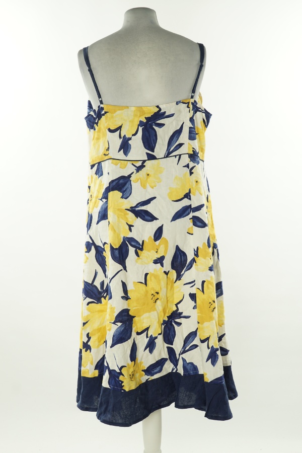 Sukienka biała w żółte kwiaty LNIANA - PER UNA zdjęcie 2