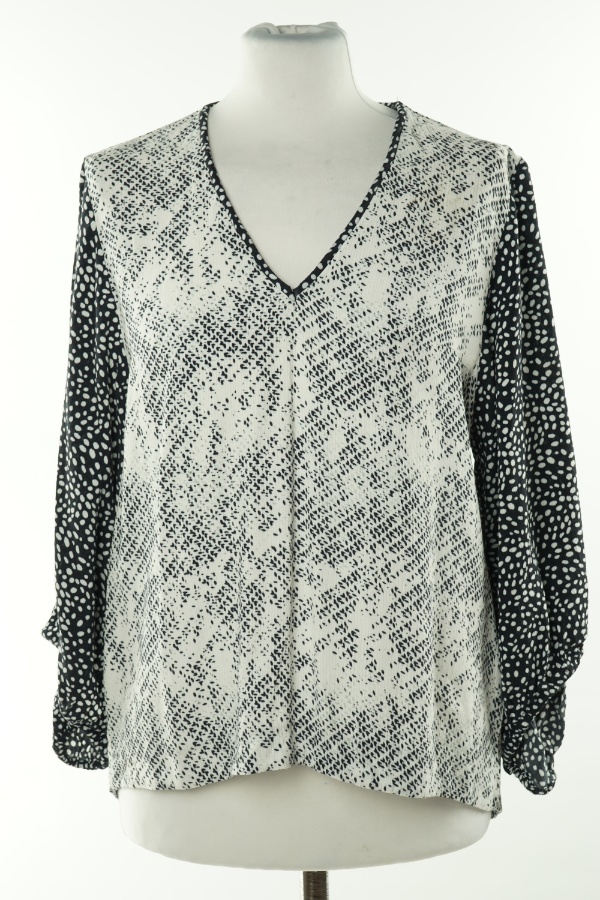 Bluzka biało-czarna w ciapki, H&M - H&M zdjęcie 1