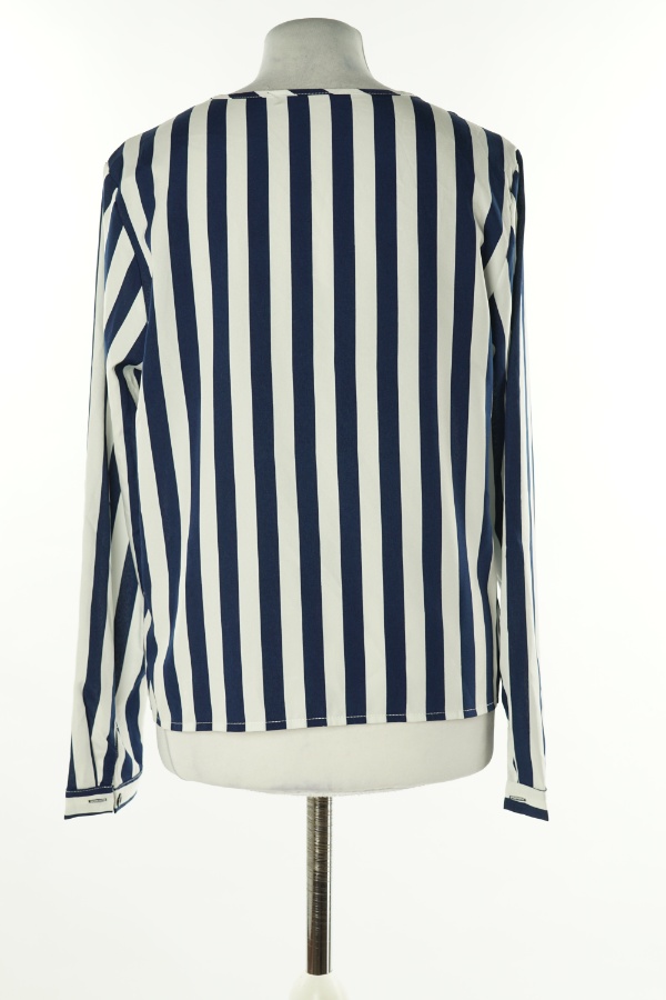 Koszula biało-granatowa w paski - SHEIN zdjęcie 2