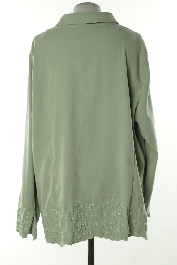 Koszula seledynowa zamszowa - ESSENCE zdjęcie 2