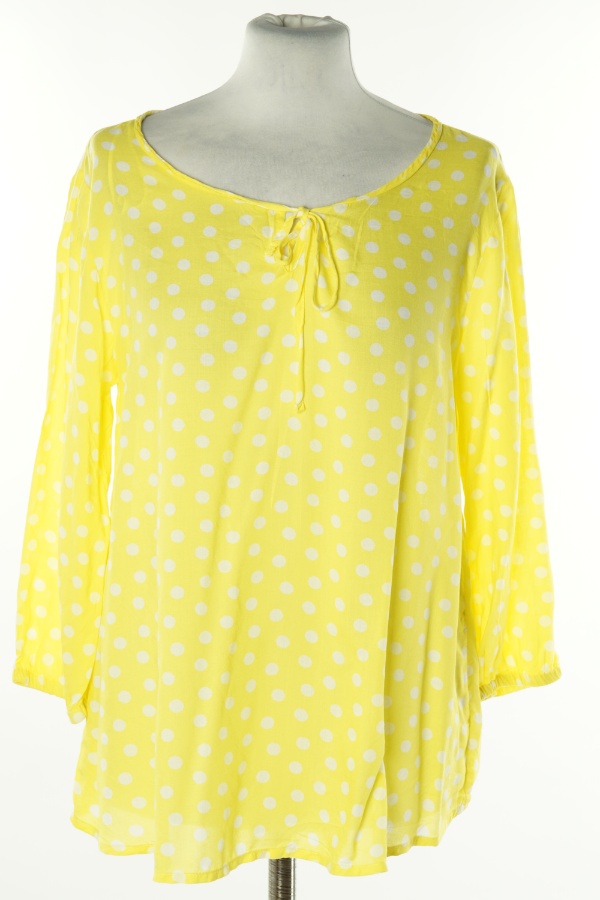 Bluzka żółta w białe kropki - GINA zdjęcie 1