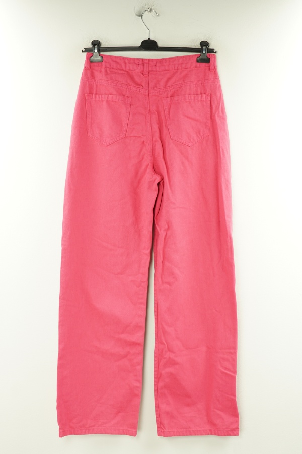 Spodnie różowe jeansowe z prostą nogawką - I SAW IT FIRST zdjęcie 2