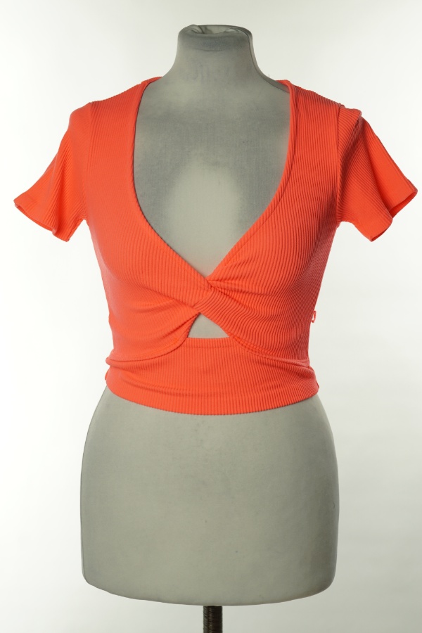 Top pomarańczowy prążkowany - DUNNES zdjęcie 1