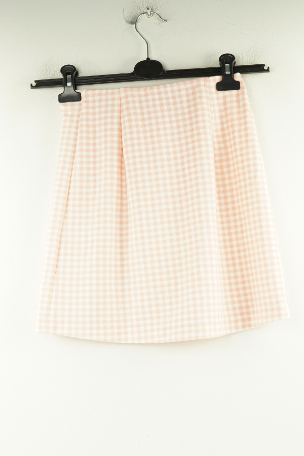 Spódnica biało-różowa w kratkę - H&M zdjęcie 2