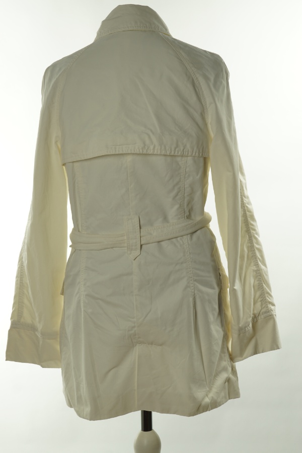 Płaszcz biały z paskiem, ZARA - ZARA zdjęcie 2