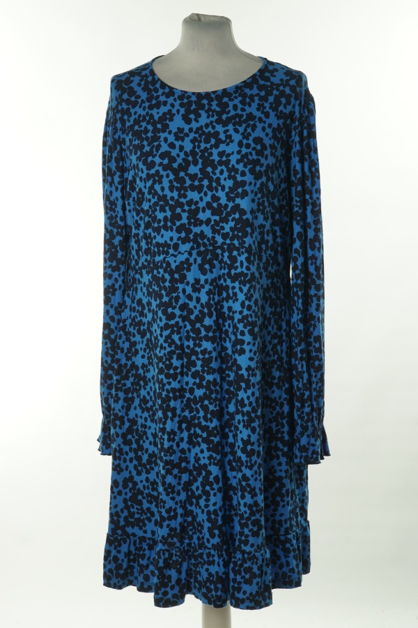 Sukienka niebieska w czarne cętki - F&F zdjęcie 1