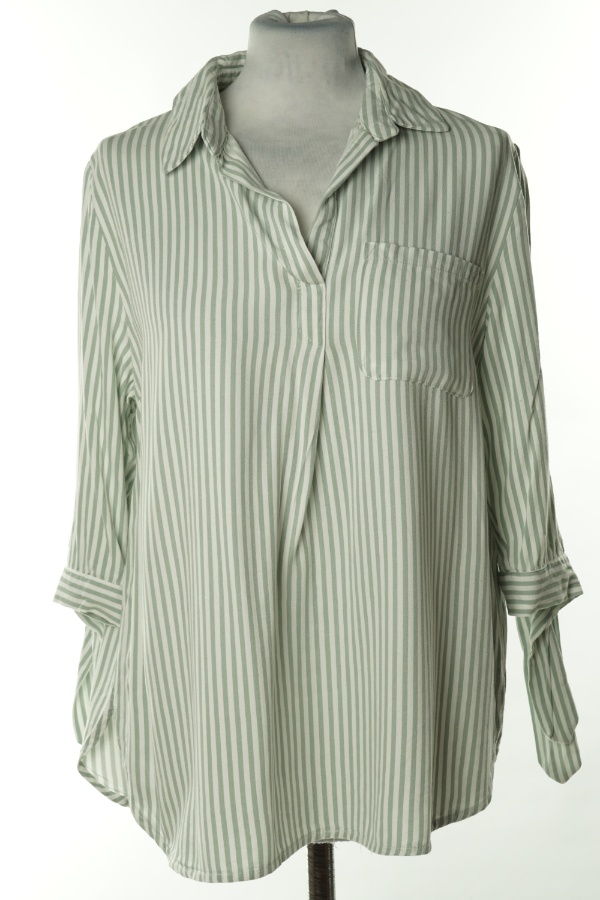 Bluzka biało-zielona w paski - HAILYS zdjęcie 1