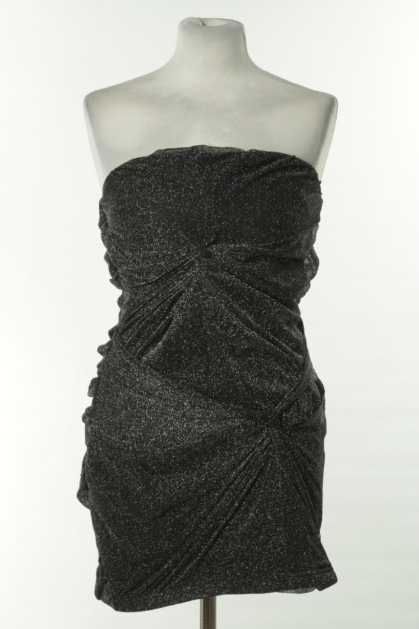 Sukienka czarna ze srebrną nitką - SWEEWE PARIS zdjęcie 1