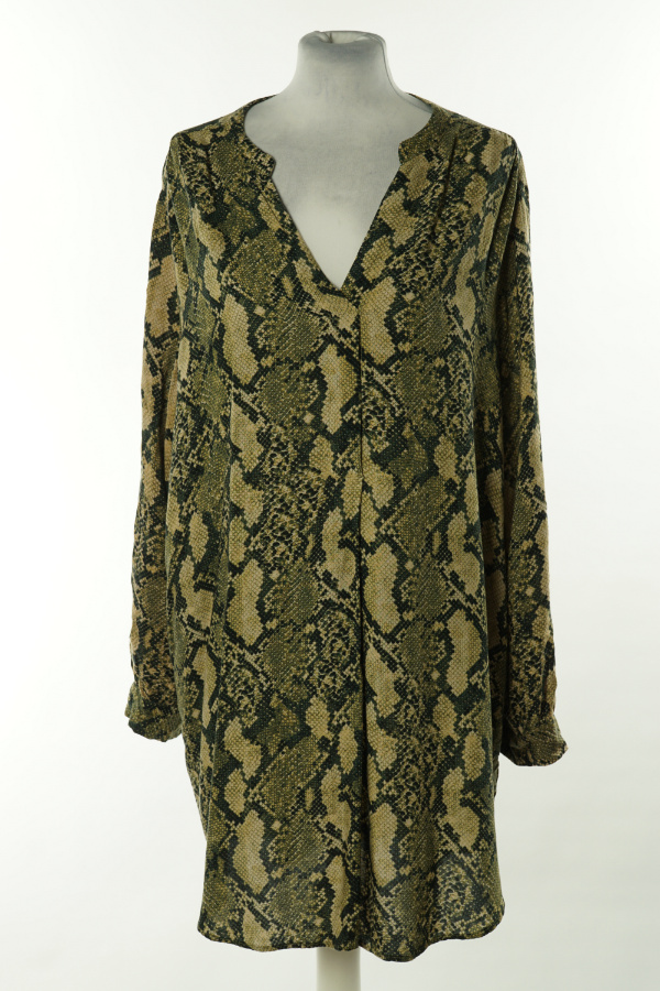 Bluzka koszulowa zielona wężowa, H&M - H&M zdjęcie 1