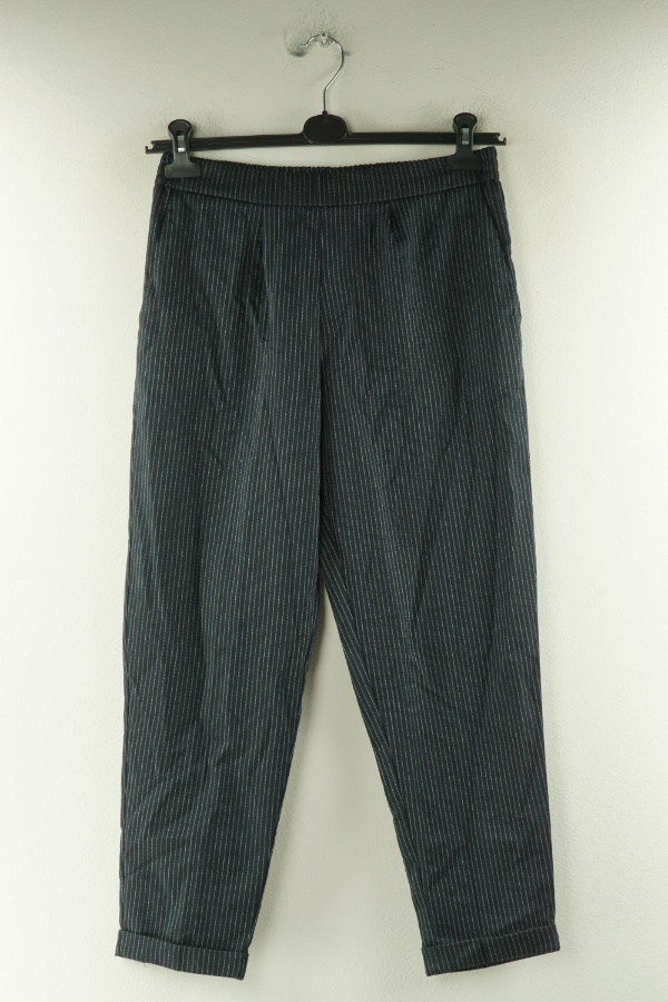 Spodnie granatowe w paski - PULL&BEAR zdjęcie 1
