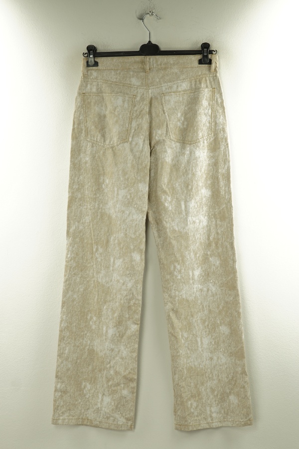 Spodnie beżowe, w składzie len (53%) i bawełna (43%) - ZARA zdjęcie 2