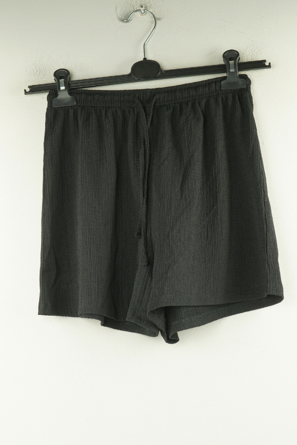Krótkie spodenki materiałowe czarne, H&M - H&M zdjęcie 1