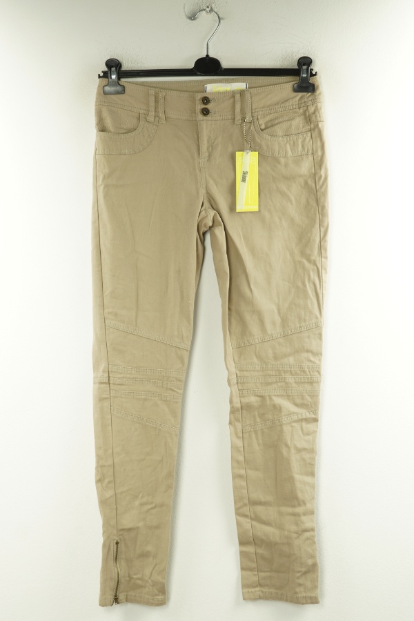 Spodnie beżowe jeansowe skinny - DENIM zdjęcie 1