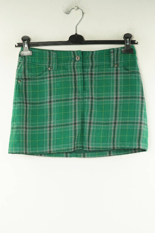 Spódnica zielona w kratkę - H&amp;M zdjęcie 1