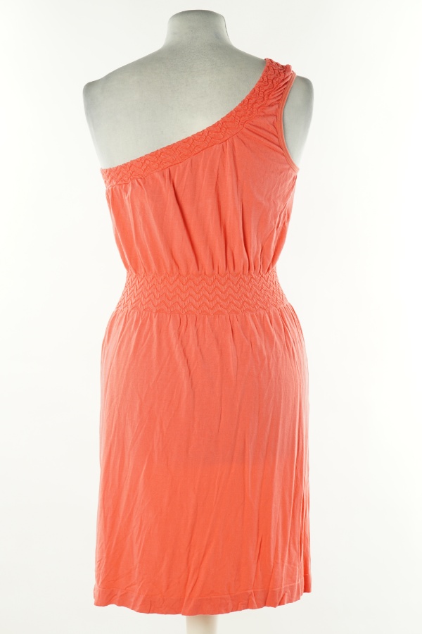 Sukienka koralowa na jedno ramię - OCEAN CLUB zdjęcie 2