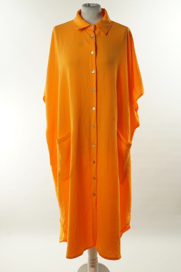 Sukienka koszulowa pomarańczowa - NEW COLLECTION zdjęcie 1