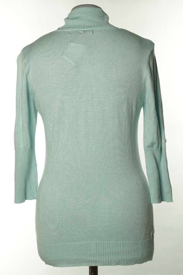 Sweter niebieski golf - MONTON zdjęcie 2