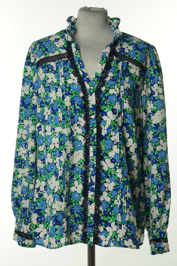 Koszula w niebiesko - białęekwiatki - SAVIDA zdjęcie 1