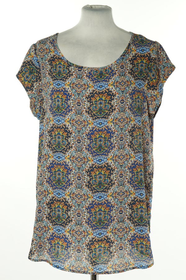 Bluzka niebieska wzorzysta - ONLY zdjęcie 1