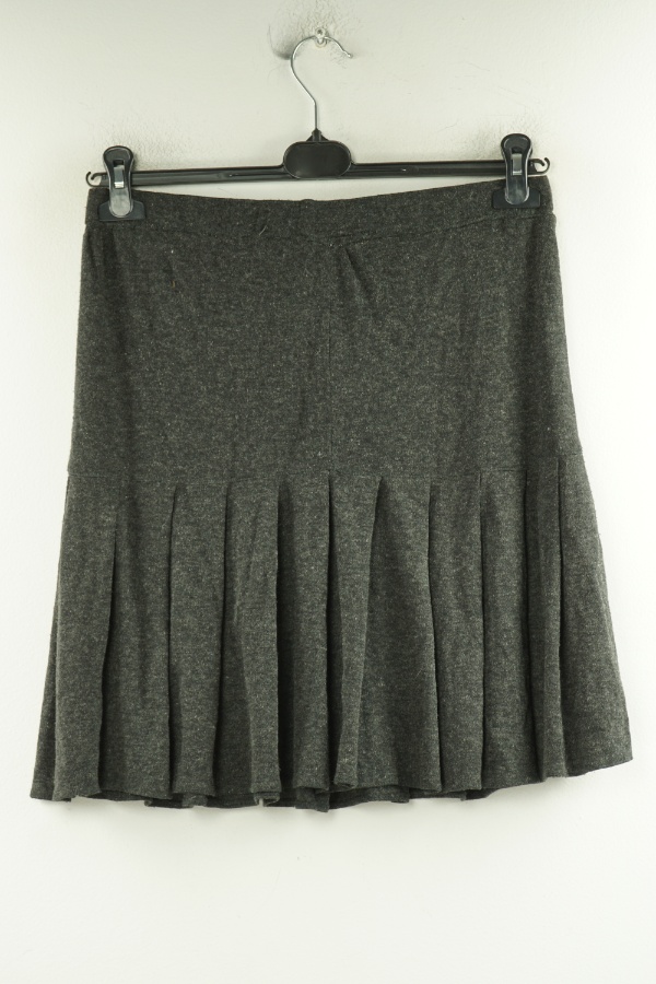 Spódnica grafitowa z domieszką wełny (14%) - BRAK METKI Z NAZWĄ PRODUCENTA zdjęcie 2