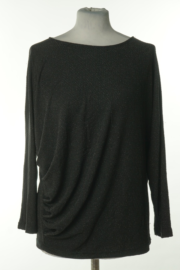 Bluzka czarna połyskująca - JACQUELINE DE YONG zdjęcie 1