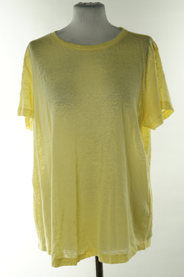 Koszulka żółta lniana, H&M - H&M zdjęcie 1