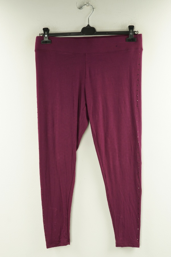 Legginsy buraczkowe z cyrkoniami - M&S zdjęcie 1