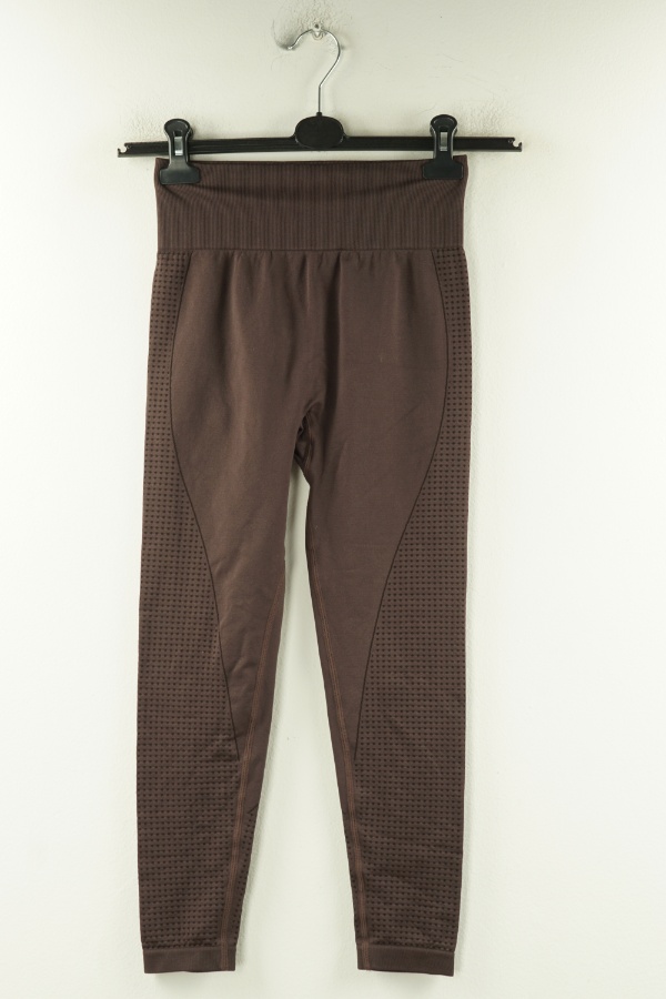 Legginsy sportowe czekoladowe - BRAK METKI Z NAZWĄ PRODUCENTA zdjęcie 1
