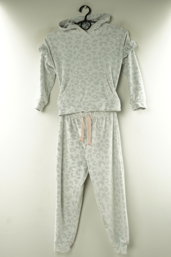 Komplet dresowy welurowy szary - MATALAN zdjęcie 1