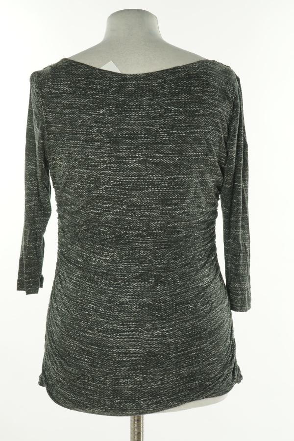 Bluzka szara drapowana - BRAK METKI Z NAZWĄ PRODUCENTA zdjęcie 2