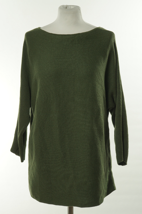 Sweter zielony prążkowany poziomo - H&M zdjęcie 1