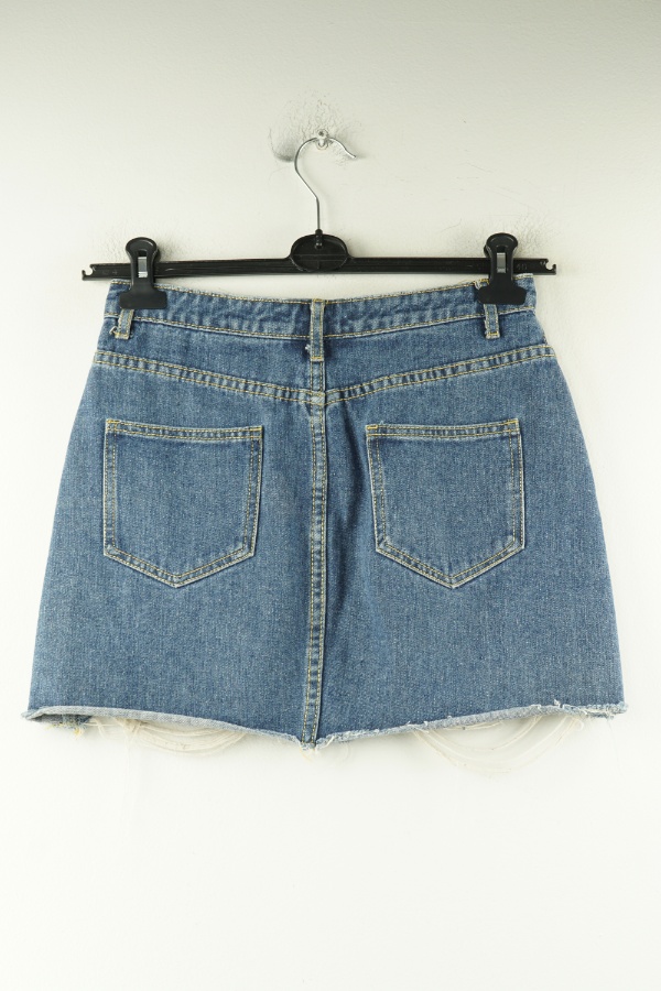 Spódnica niebieska z dziurami - MISSGUIDED zdjęcie 2