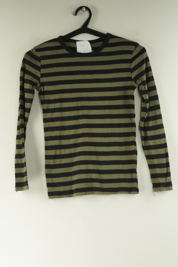 Bluzka zielono-czarna w paski - H&M zdjęcie 1