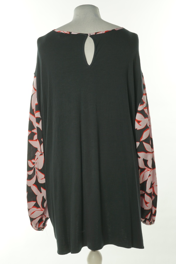 Bluzka  czarna w duże różowe kwiaty - M&S zdjęcie 2