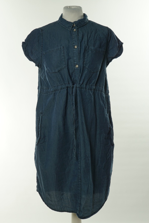 Sukienka ciemnoniebieska a'la jeans H&M - H&M zdjęcie 1