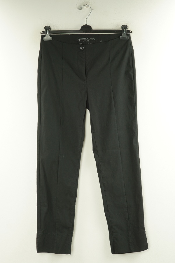 Spodnie materiałowe czarne elastycze - GINA LAURA zdjęcie 1