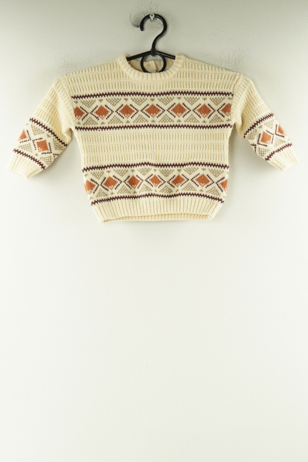 Sweter beżowy wzorzysty - H&M zdjęcie 1