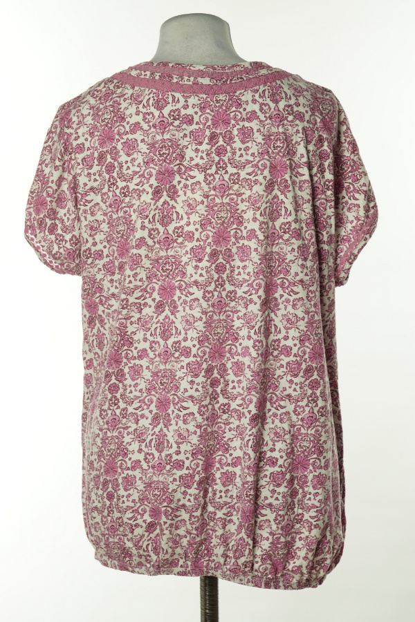 Koszulka biało-różowa wzorzysta - NEXT zdjęcie 2