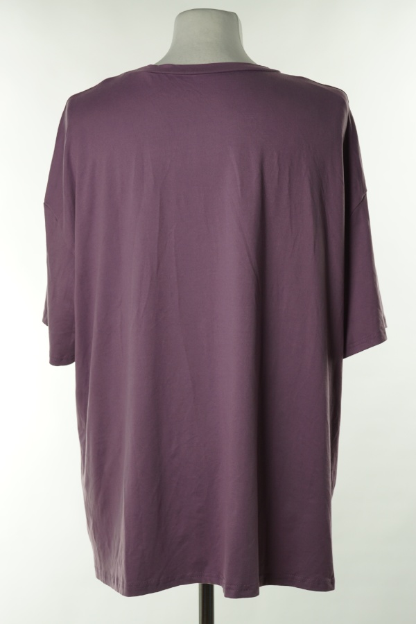 Koszulka wrzosowa z napisem - SHEIN zdjęcie 2