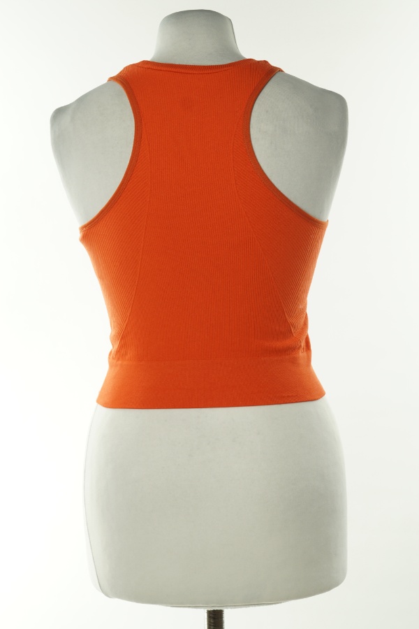 Top pomarańczowy prążkowany - H&M zdjęcie 2