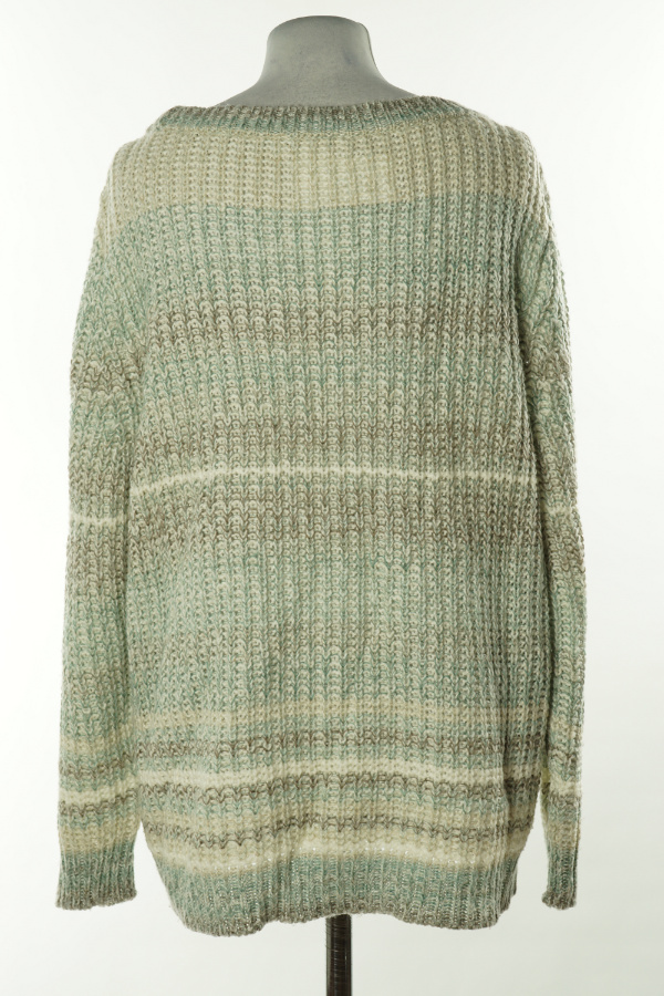 Sweter biało - zielony melanż - COLLECTION L zdjęcie 2