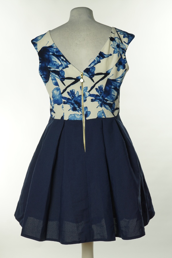 Sukienka niebiesko granatowa - A&A zdjęcie 2