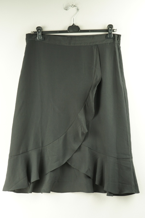 Spódnica czarna z falbanką - H&M zdjęcie 1