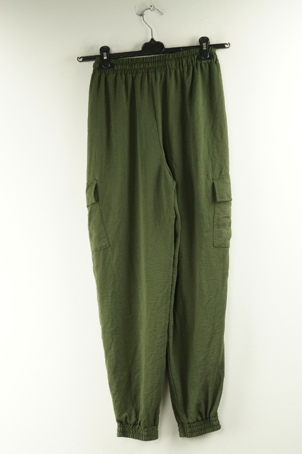 Spodnie joggery zielone materiałowe - NEW LOOK zdjęcie 2