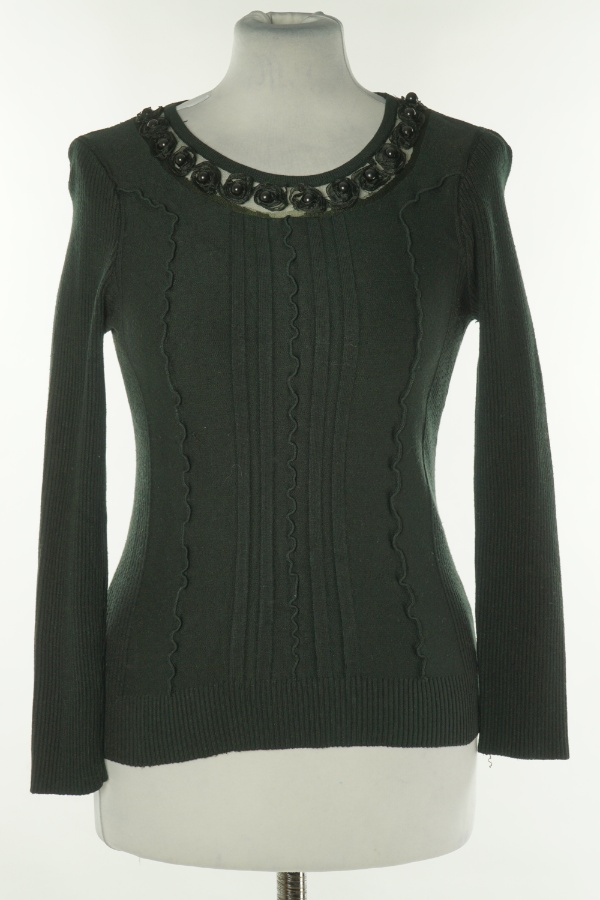 Bluzka sweterkowa czarna - BRAK METKI Z NAZWĄ PRODUCENTA zdjęcie 1