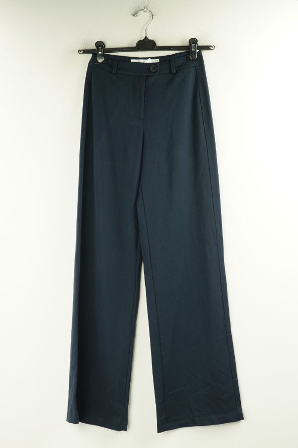 Spodnie granatowe - BERSHKA zdjęcie 1